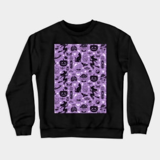 Cute Purple Sassy Witch Crewneck Sweatshirt